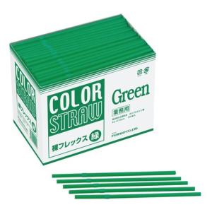 500本】フレックスストロー 赤（裸 6×210mm） 包装なし 曲がる フジ 