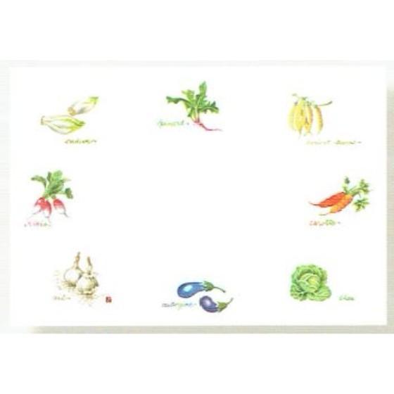 【100枚】上質紙テーブルマット 上質-123 ヤサイ オールシーズン 業務用 使い捨て 紙 テーブ...