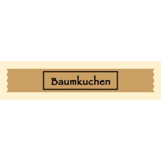 【300枚】SO-280 Baumkuchen （15×95） バウムクーヘン お菓子用 帯ラベル ...