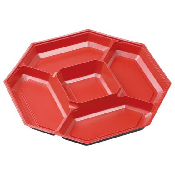 【10枚】赤WPS-八角350-Ｎ（内装） エフピコ 使い捨て 業務用 オードブル容器 折箱 寿司桶...