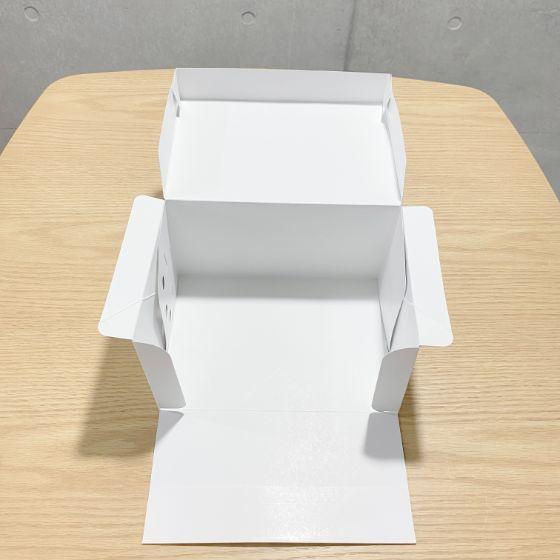 【1枚】サービス箱 白 （6個〜7個用） 150×210×H110 保冷剤スペース付き 業務用 洋菓...