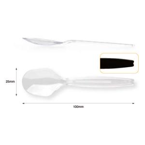 使い捨て プラスチックスプーン 10cm 透明 単袋入 500本 デザート