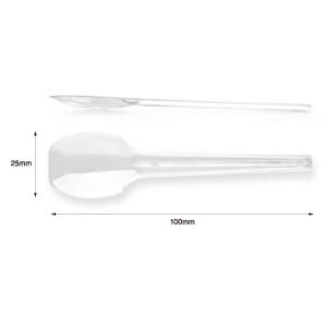 【500本】スプーン 100mm 透明 （単袋入）  使い捨て 業務用 プラスチック カトラリー デ...