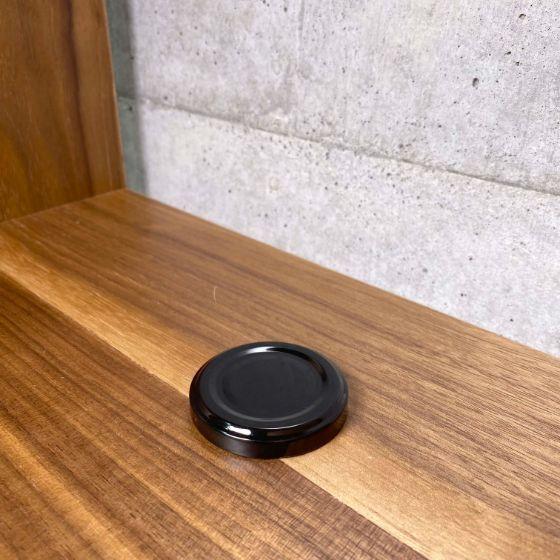 【1個】48RTS−Dクロハッポウ キャップ（フタ）　協同硝子 瓶 ガラス ミニボトル 洋菓子 ジャ...