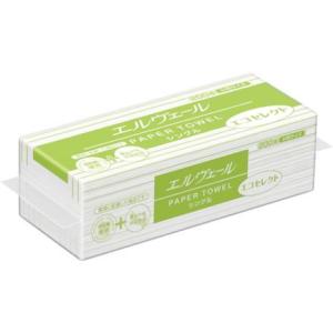 【42個】エコセレクト 小判 （200枚） エルヴェール ペーパータオル エリエール 業務用 紙タオ...