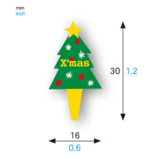【500枚】XG255 ミニピック ミニツリー（16×30）天満紙器 クリスマス 飾り ケーキピック...