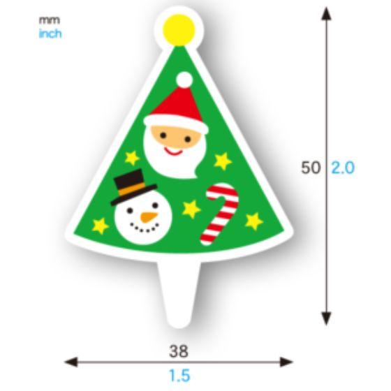 【500枚】XG350 ケーキピック クリスマスツリー（38×50）天満紙器 クリスマス 飾り ケー...