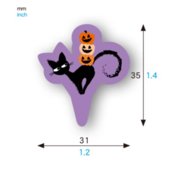 【500枚】XG228 ケーキピック ラブリーキャット（31×35）天満紙器 ハロウィン 飾り ケー...