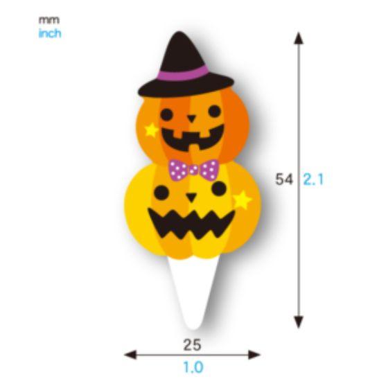 【500枚】XG242 ケーキピック パンプキンズ（25×54）天満紙器 ハロウィン 飾り ケーキピ...