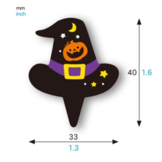 【500枚】XG245 ケーキピック ブラックハット（33×40）天満紙器 ハロウィン 飾り ケーキ...