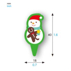 【100枚】XG317 ケーキピック リトルスノーマン（18×40）天満紙器 クリスマス 飾り ケー...