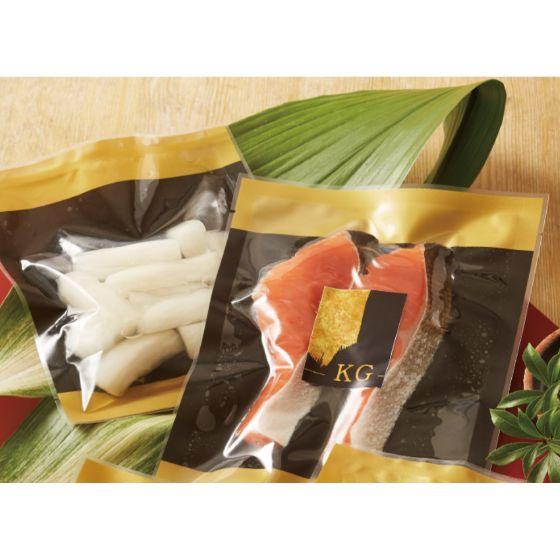 【4000枚】KG-1 黒金 三方袋 ♯75（130×160）ノッチ付 ベリーパック ナイロンポリ袋...