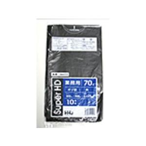 【500枚】70L ポリ袋 GH77 （黒） HDPE 0.025mm厚 サイズ HHJ 業務用 ビニール袋 ゴミ袋　10枚×50冊入（１ケース 送料無料）｜package-marche