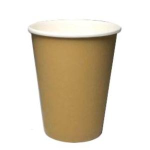 【50個】厚紙コップ・8オンス 280ｍｌ クラフト（マット） 業務用 コーヒー カップ カフェ ホット＆コールド コップ　（本体のみ）50個入｜package-marche
