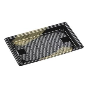 【50枚】もり-115 本体 黒ふで金 エフピコ 使い捨て 業務用 弁当 惣菜 仕出し 握り寿司 鮨 皿 寿司容器 （本体のみ） 50枚入