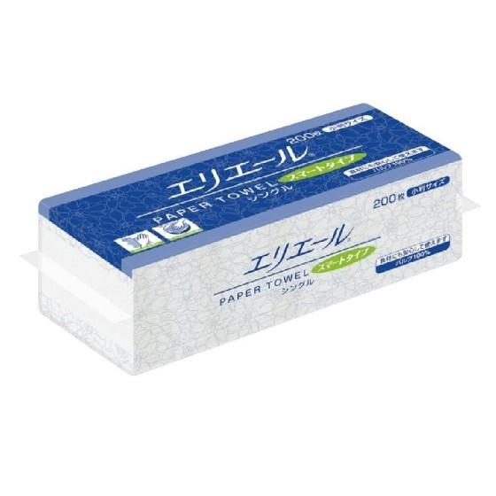 ★【42個・1ケース】小判 エリエール ペーパータオル スマートタイプ シングル 200枚（小判） ...