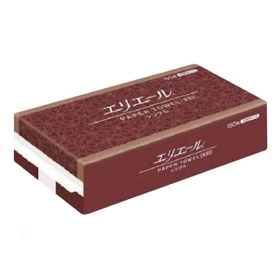 ★【25個・1ケース】大判 エリエール ペーパータオル 無漂白シングル 150枚（大判） 70331...