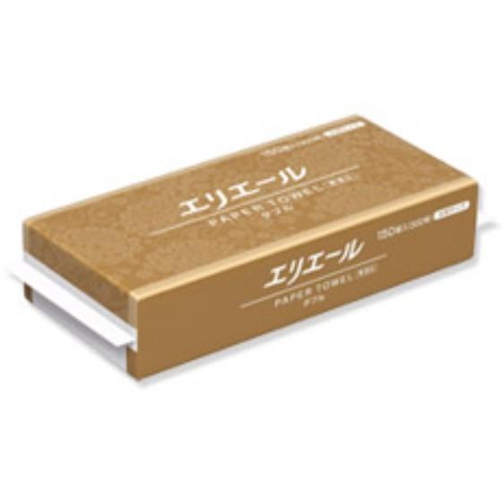 ★【25個・1ケース】大判 エリエール ペーパータオル 無漂白 ダブル  150組 300枚（大判）...