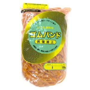 【500ｇ】輪ゴム #20並 アメ色 IGOゴムバンド （RB20-1G-A） 抗菌加工 スライダー付き ポリ袋  500ｇ入｜package-marche