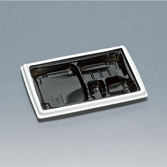 【800枚】箱膳 23-16-1H 白内黒 本体 福助工業 使い捨て 業務用 弁当箱 テイクアウト ...