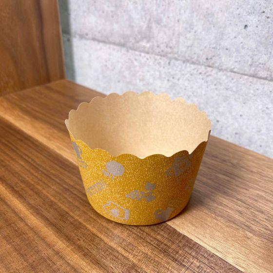 【2000枚】NK-4 ポット柄 （φ78×φ65×H50) 紙製 マフィンカップ 業務用 使い捨て...