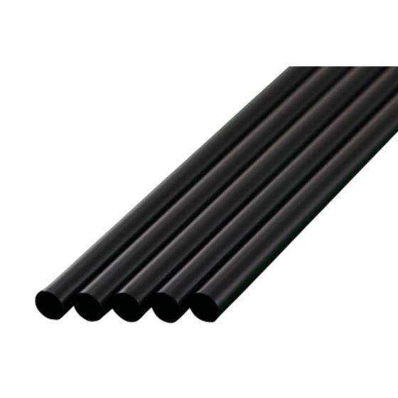 【500本】ストレートストロー 黒（裸 6×170mm） 包装なし シバセ工業 DAIYA STRA...