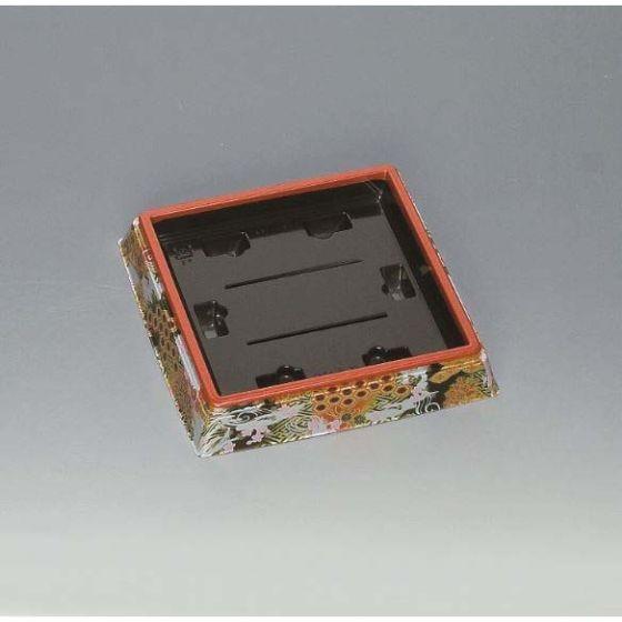 【10枚×5】新角桶 9H ひとえ赤 本体 福助工業 寿司桶 使い捨て 寿司容器 プラスチック ハカ...