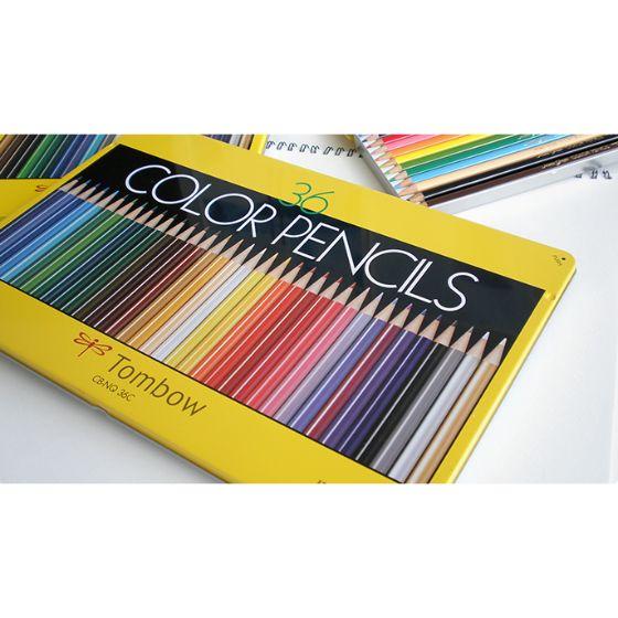 【36色セット】CB-NQ 36C トンボ 色鉛筆 （36色） NQシリーズ 丸軸 缶入り 子供 お...