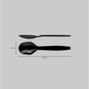 500本】スプーン 160mm ブラック （単袋入） 使い捨て 業務用