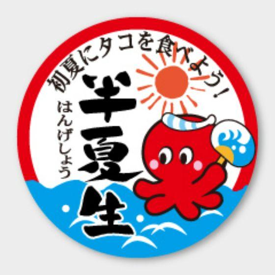 【300枚】S-657 半夏生 カミイソ産商 ラベル シール イベント ギフト 日本の行事ラベル　3...