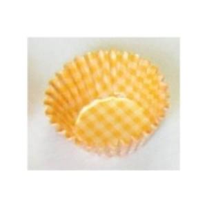 5F 純白ペットケース 5号深口（チェック黄） 業務用 惣菜