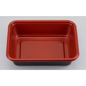 シーピー化成 【蓋付き】使い捨て弁当箱 BF弁当6(赤) 本体 シーピー化成 【蓋付き】使い捨て弁当箱 BF弁当6(赤) 本体