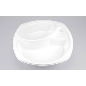シーピー化成 【蓋付き】使い捨てカレー容器 BF−214（ホワイト