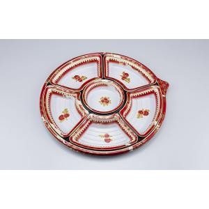 NUオードブル本体蓋セット オードブル容器 NUオードブル38 赤伊万里 本体 シーピー化成