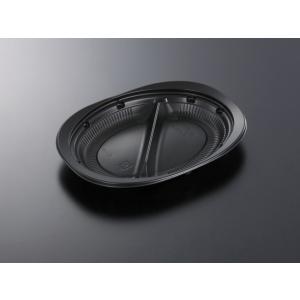 使い捨て惣菜容器 ＣＴ街デリ  ランチＤＳ２４（ＢＫ）本体 【50枚】 中央化学 業務用 スーパー ...