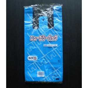 カラーレジ袋 ブルー 無地 M 430×220×...の商品画像