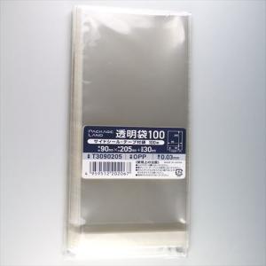 OPP袋　T3090205　OP0.03×90×205+30(長4)　100枚