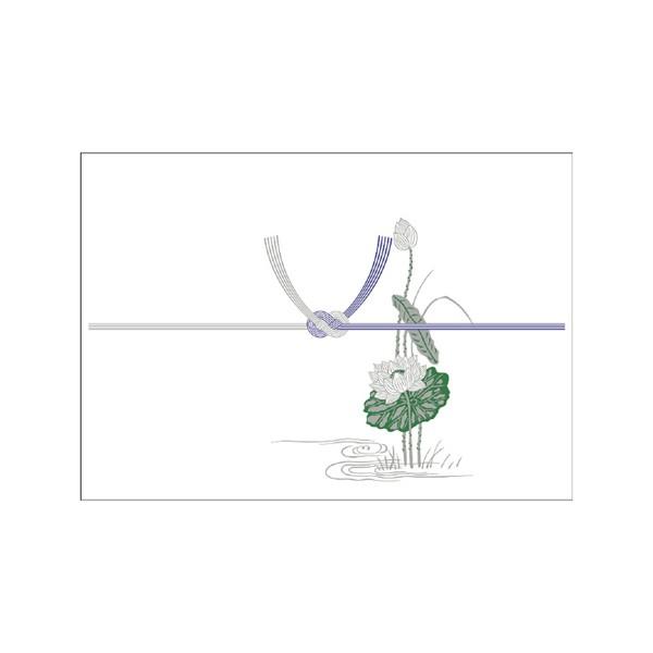 【メール便対応(2袋まで)】 タカ印 のし紙 &lt;仏事用&gt;蓮 本中判(山) 3−427 (100枚入)