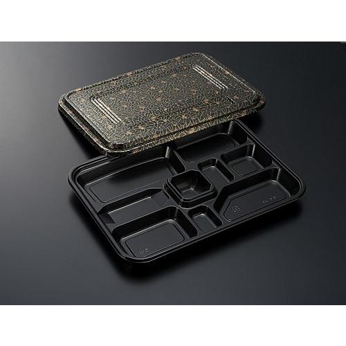 HS仕切29　黒-花小舞　共　120枚　中央化学　使い捨て弁当容器