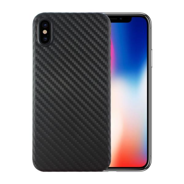 iPhone X カーボン柄 スマホケース カバー  滑りにくい 極薄 ぴったり 超軽量 PP