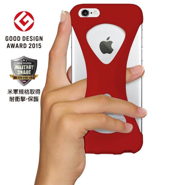 Palmo for iPhone6s 6 Red パルモ レッド 落下防止 耐衝撃 スマホケース グ...