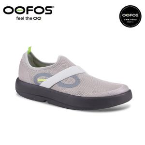 ウーフォス OOFOS Men's OOMG Mesh Low Black Sole 18 Grey リカバリー (grey)｜paddle-club