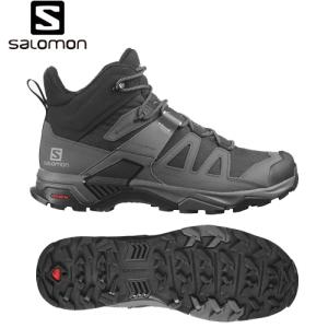 24春夏モデル サロモン SALOMON メンズ ゴアテックス ワイド X ULTRA 4 MID WIDE (BK/MG/PB) L41294600｜paddle-sa