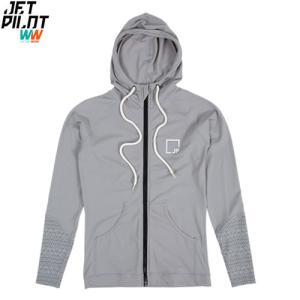 ジェットパイロット JETPILOT ペーサー レディース L/S ジップフロント ラッシュフーディー PACER LS HOODED RASHIE (グレー) S20515[WS]｜paddle-sa