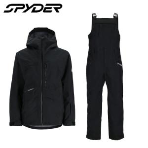 スノーウェア 上下セットスパイダー SPYDER サンクション SANCTION SHELL JKT + BIB PANT (BLACK/BLACK)｜paddle-sa