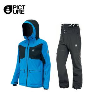 ピクチャー PICTURE NAIKOON JKT & PT 上下セット 20-21 メンズ (Blue-Black)｜paddle-sa