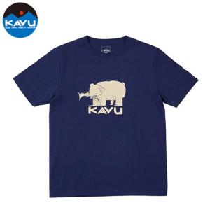 Kavu カブー Hai 代引き不可 Bear Tee ss ハイベアーt ネイビー レディース メンズ Navy 半袖 Tシャツ