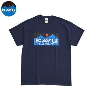 Kavu カブー Ballard 上品 Tee ss バラードt Navy ネイビー 半袖 メンズ レディース Tシャツ