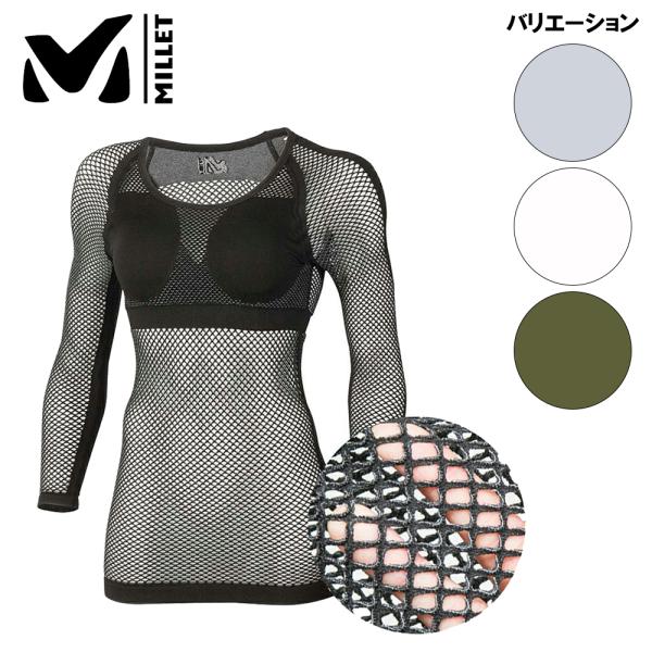 ミレー MILLET LD DRYNAMIC MESH 3/4 SLEEVE ドライナミック メッシ...