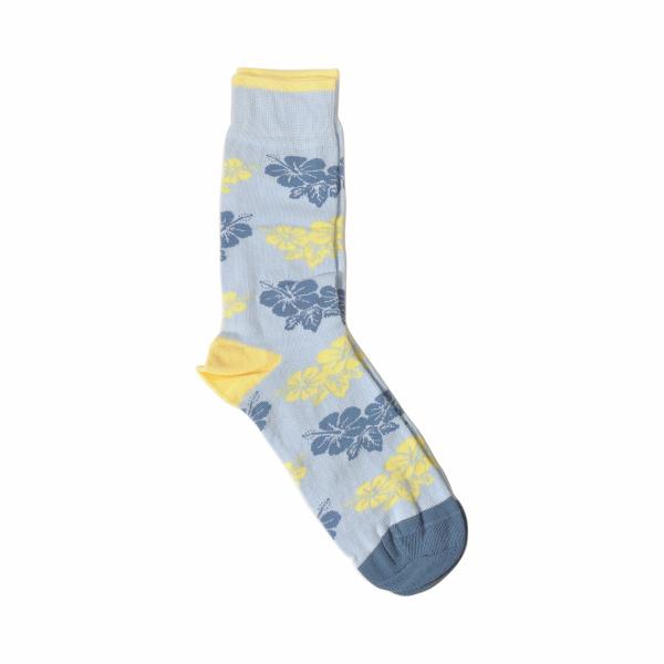 DEMOCRATIQUE SOCKS デモクラティックソックス クルーソックス ハイビスカス柄靴下 ...
